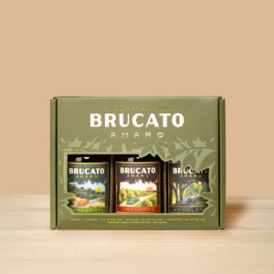 Brucato-Amaro-Gift-Set is three bottles in a green box