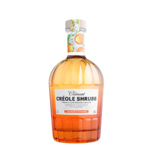 Clement-Creole-Shrubb-70cl rounded bottle and a gorgeous orange colored liqueur