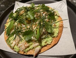 Alter Ego restaurant San Jose_crab toastada with yuzu, edamame, and sesame